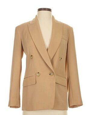 Vince Double-Breasted Camel Blazer